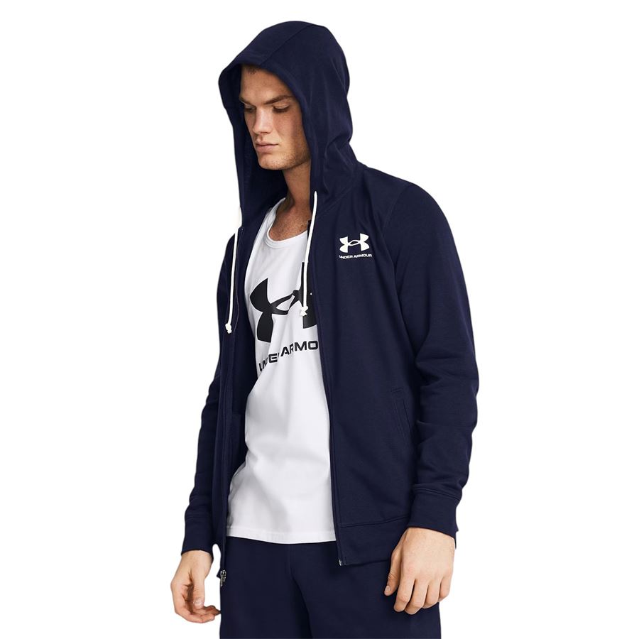 Ua Rival Terry Lc Fz felpa da uomo con cappuccio Under Armour | 13704090410